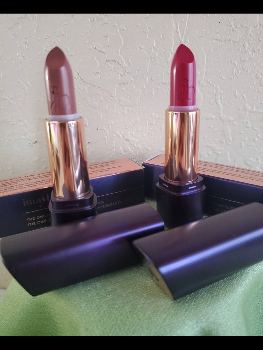 2 Imayla. The Hydrating Cream Lipstick Shades Parisian Baie & Nude Sand NIB